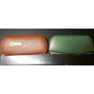 Vintage Depression Era Eyeglass Cases Doctor Specific Antique Leatherette